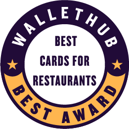 WalletHub Best Card for Restaurants Award Logo