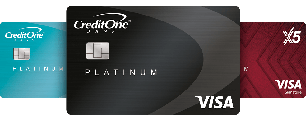 Three Credit One Platinum cards